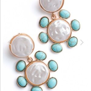 Pearl and Turquoise Earrings